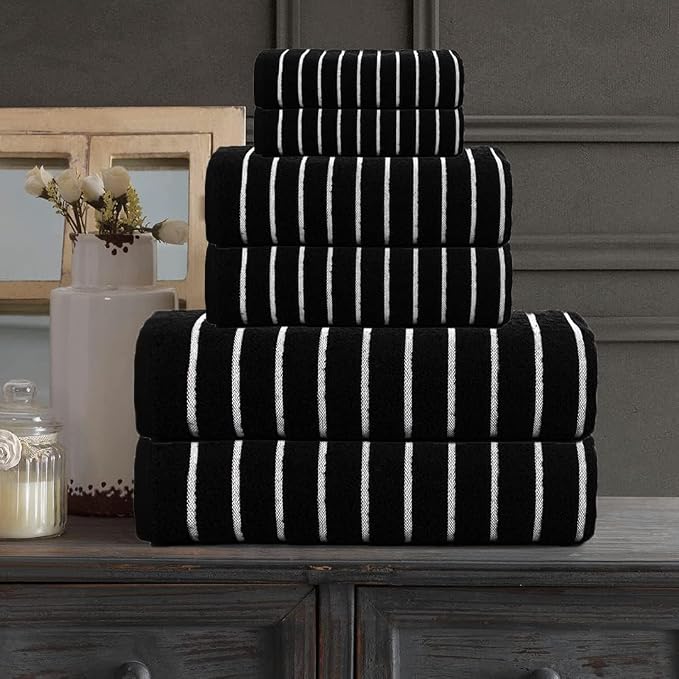 CASA COPENHAGEN Ecstatic 6Pcs 100% Egyptian Cotton Large Designer Towels Gift - Image 3