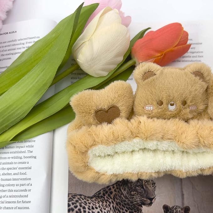 Kawaii Spa Cute Bear Headband for Women Skin Care, Makeup and Wash - Image 2