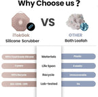 iTokGoK® Silver-Infused 2-in-1 Silicone Body Scrubber, Double-Sided Design Body - Image 6