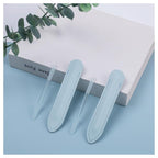 2 Pcs Transparent White Glass Cuticle Pusher Tool - Image 3