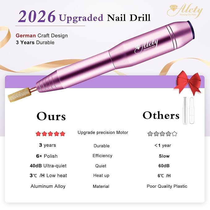 Alety Electric Nail Drill Kit, Portable File - Image 2