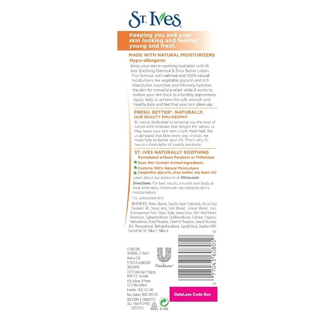 St. Ives Nourish & Soothe, Oatmeal & Shea Butter Body Lotion 21 Fl Oz - Image 2