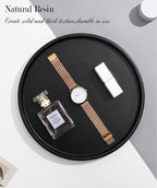 Shinowa Vanity Tray, Resin Bathroom Decorative Tray Catchall Organizer Jewelry - Image 3