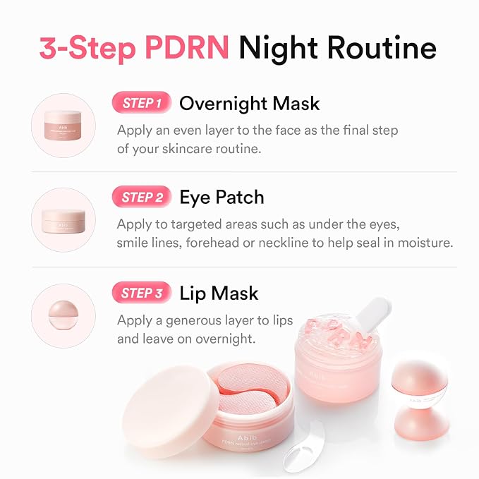 Abib Pink Me Up Pdrn 3 Step Glow Kit | Overnight Firming Jelly Mask, PDRN - Image 3