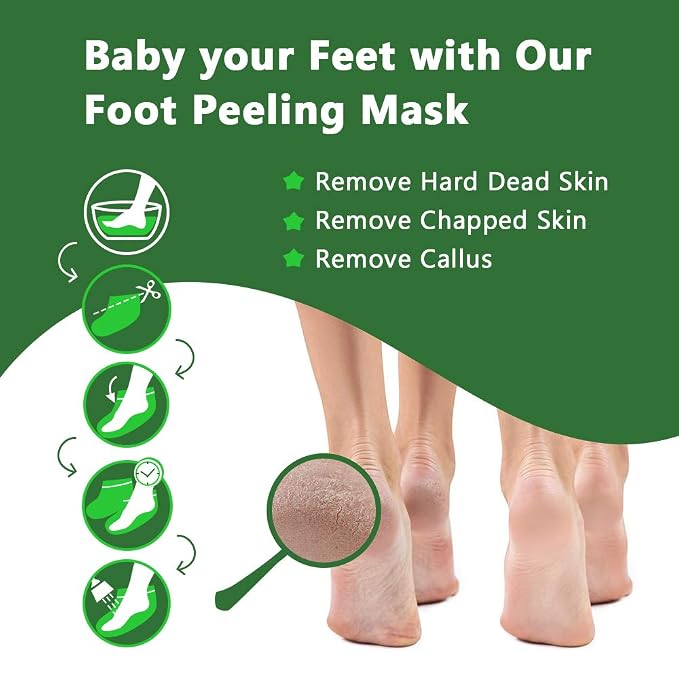 Liefiet Foot Peeling Mask 5 Pack, Foot Mask Remove Dead Skin, Rough Callus and - Image 3