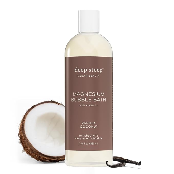 Deep Steep Magnesium Bubble Bath, 15.6 oz – Foaming Soak by DeepSteep