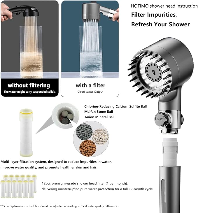 Filtered Shower Head with Handheld - Image 3