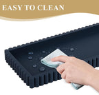 Silicone Bathroom Tray Small Vanity Organizer Rectangle Sink Caddy Sponge - Image 4