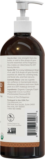 Viva Naturals Organic Fractionated Coconut Oil, 16 fl oz – Skin & Hair - Image 9