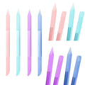 4Pcs Glass Cuticle Pusher, heemeei Dual-Ended Manicure Stick, Crystal Cuticle by heemeei