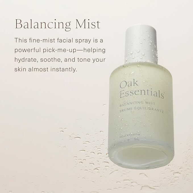 Oak Essentials Balancing Mist, Ultra-Fine Hydrating Toner Spray - Image 2