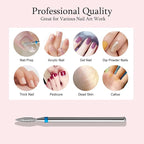 10pcs Diamond Flame Cuticle Drill Bits Set, Professional Cuticle Nail Drill Bits - Image 4