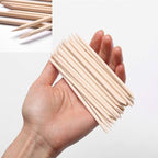 100 Pcs Orange Wood Nail Sticks Double Sided Multi Functional Cuticle Pusher - Image 7