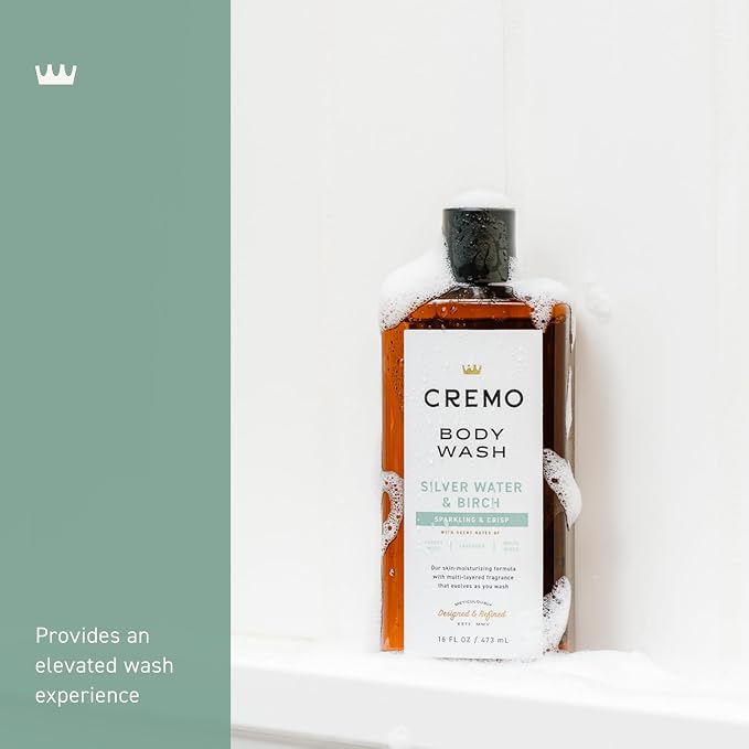 Cremo Body Wash for Men, Rich-Lathering Silver Water & Birch, 16 Fl Oz - Image 3