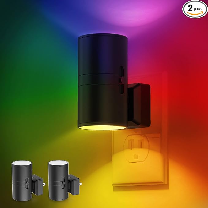 L LOHAS LED Night Light, Night Lights Plug into Wall, Color Changing Nightlight by LLOHASLED