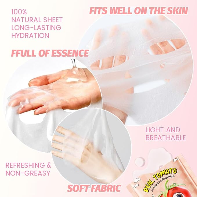 Kaely 10 Pack Fruit Face Masks for Kids, Kids Face Mask Spa Day Kit Supplies - Image 4
