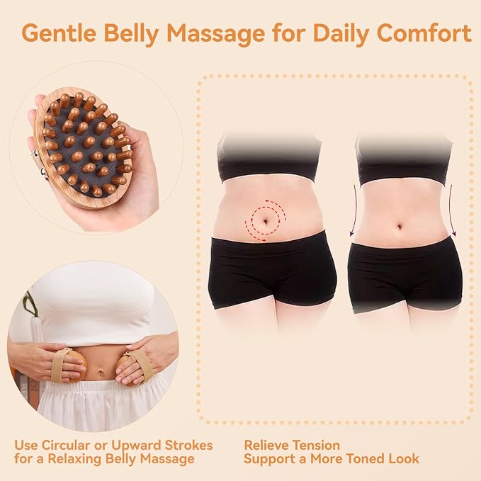2PCS Meridian Massage Brush, Gua Sha Tool, Body Massage Brush, Wood Therapy - Image 6