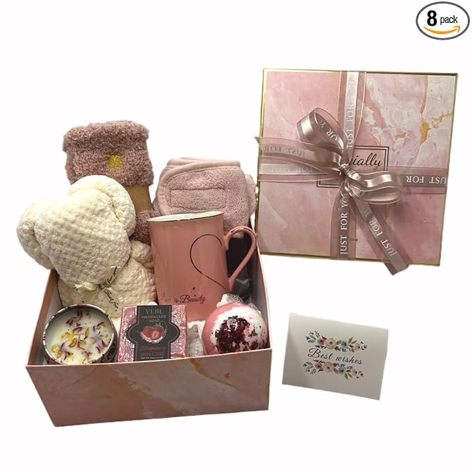 Spa Gift Baskets for Women, Luxury Self Care Gifts for Mom, Get Well Soon Gifts by BEECOGIF2U