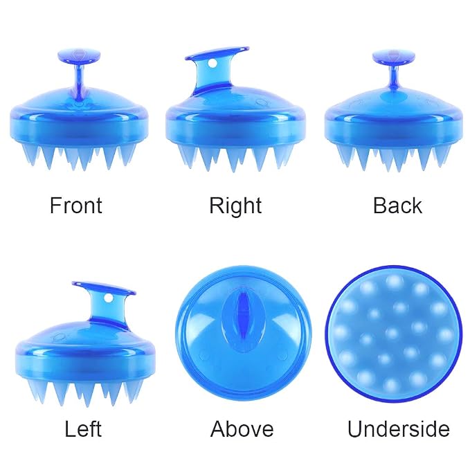 INVODA 2PCS Scalp Massager Shampoo Brush Soft Silicone Bristles - Image 4