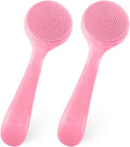 2Pack Silicone Face Brush Manual Face Scrub Brush Soft Facial Brushes by DIVINA+VITAE