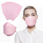 Borje KN95 Face Masks for Adults 50 Pack, 5-Ply Pink Disposable Face Mask - Image 4