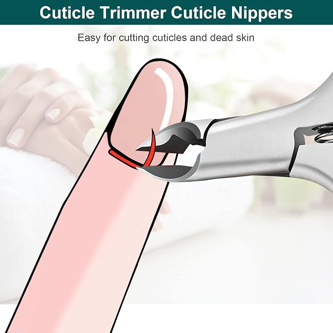 CGBE Cuticle Trimmer, 3/4 Jaw Extremely Sharp Cuticle Nippers, Professional - Image 6