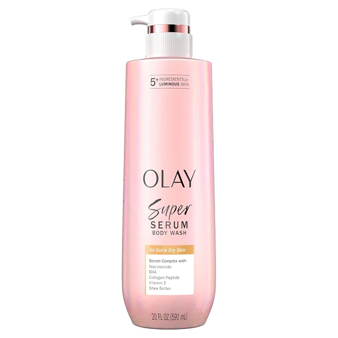 Olay Super Serum Body Wash for Extra Dry Skin, 24hr Long Lasting Hydration - Image 11