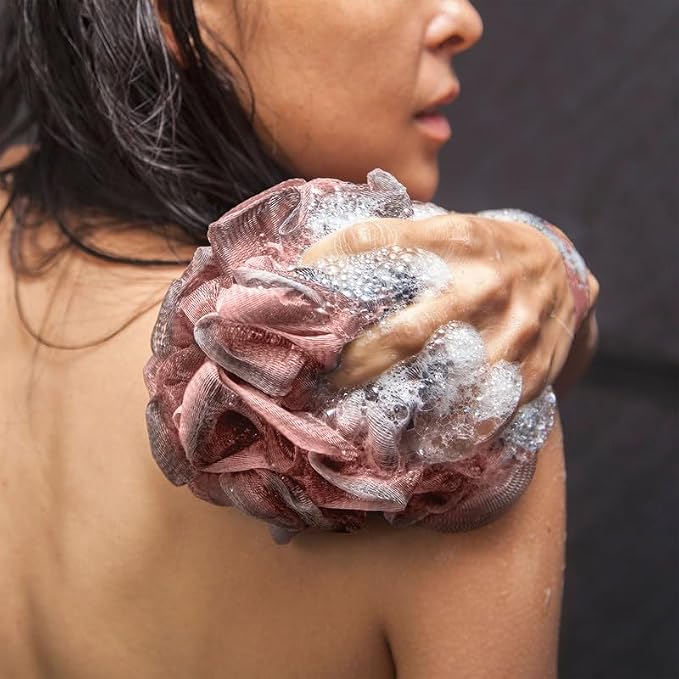 Toem® Loofah Back Scrubber for Shower | Bamboo Charcoal Fiber Infused | Loufas - Image 7