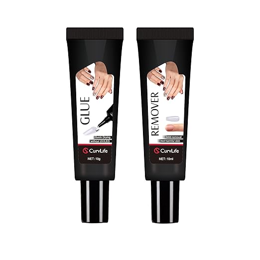 Curvlife Newly Upgraded Quick Drying 10g Semi Solid Nail Glue by CurvLife