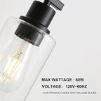 Bathroom Vanity Light Fixtures, 3-Light Matte Black Bathroom Lights, Wall - Image 5