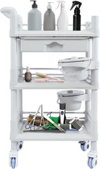 Salon Storage Cart, 3 Tier Rolling Beauty Organizer by MUSESPANI