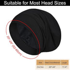 Sleep Cap Bonnet for Sleeping, Adjustable Cooling Ice Silk Lined Hair Bonnets - Image 5
