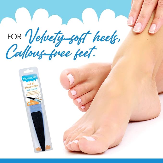 Flowery Swedish Clover Foot File Disposable Pad Kit, Refines Calluses - Image 2