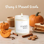 Pumpkin Spice Fall Candles for Home Scented, Natural Soy Wax Aromatherapy Non - Image 2