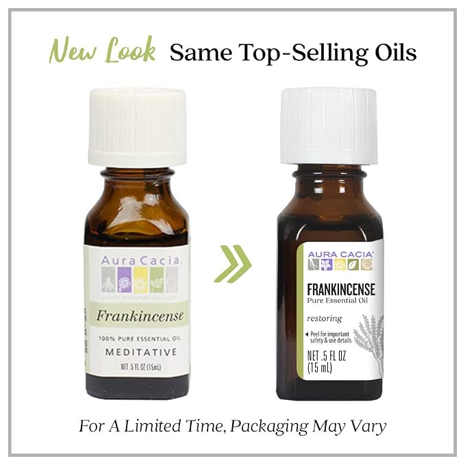 Aura Cacia Essential Oil, Meditative Frankincense, 0.5 Fluid Ounce, Packaging - Image 8