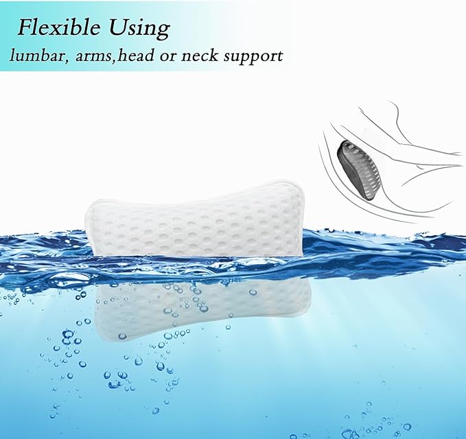 Bath Pillows for tub, Home Spa Pillows for Bathtub, Hot Tub, Head and Neck - Image 3