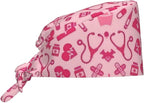 Working Cap Scrub Caps with Sweatband Adjustable Tie Back Hat Nurse Surgical by Unknown