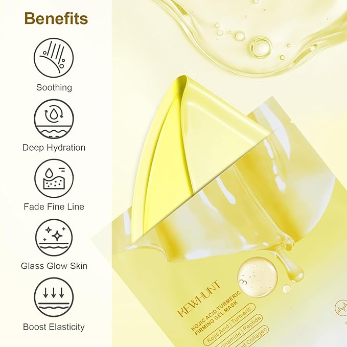 Kojic Acid Turmeric Gel Mask, Overnight Face Mask, Jelly Gel Collagen Mask - Image 3