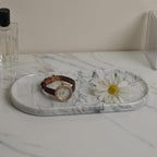 Natural Marble Tray 9.8”x4.7”x0.6” | Hand-Polished Oval Stone Tray - Image 6