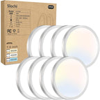 8PACK LED Flush Mount Ceiling Light Fixture, 3000K-4000K-6500K & 100W by CeilingLights
