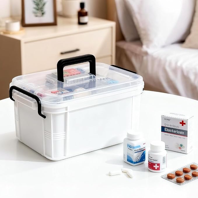 HEY FOLY 15qt White Medicine Organizer Storage Box - Image 6