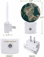 Night Lights Auto Sensor Golden Palm Leaves Night Light Summer Tropical - Image 2