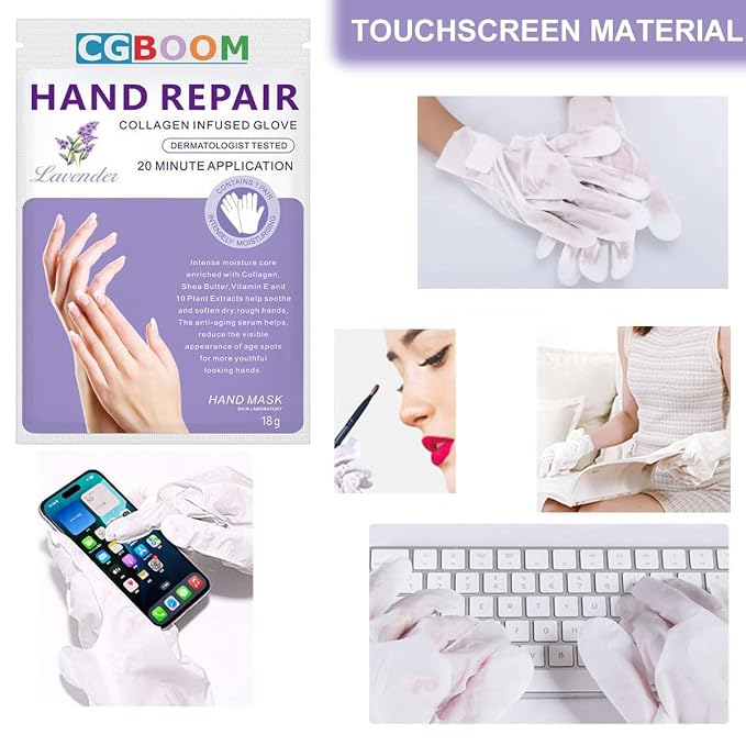 Hand Mask Moisturizing Glove 3 pack, Hand Peel Mask Exfoliating Gloves - Image 3