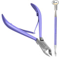 Professional Cuticle Cutter & Pusher Trimmer Manicure Tools by BOXGROVEBEAUTY