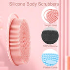 3 PCS Soft Silicone Body Scrubber, Silicone Body Shower, Silicone Loofah 2 in 4 - Image 2