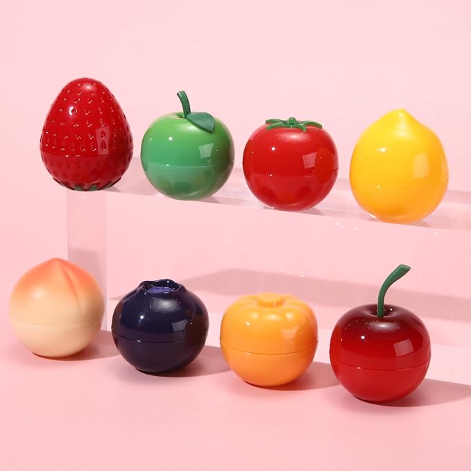 8 PCS Bee Lip Balm Lip Mask Fruit Pot - Image 6