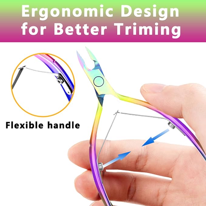 Cuticle Trimmer Cuticle Nippers, Durable Cuticle Cutter, Salon Toe Nail Cuticle - Image 3