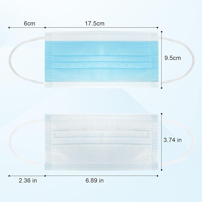 DR.MOXA 500 Pack Disposable Medical Face Masks -3 Ply Face Mask - Image 5