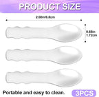 Pndeyo 3pcs Mini Stainless Steel Makeup Spatula, Reusable Cosmetic Cream - Image 2