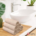 Orighty 6 Pack Brown Hand Towels - Image 2